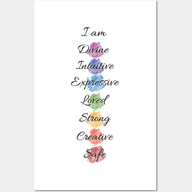 Color Chakra Energy Affirmation Wall Art by Bluepress